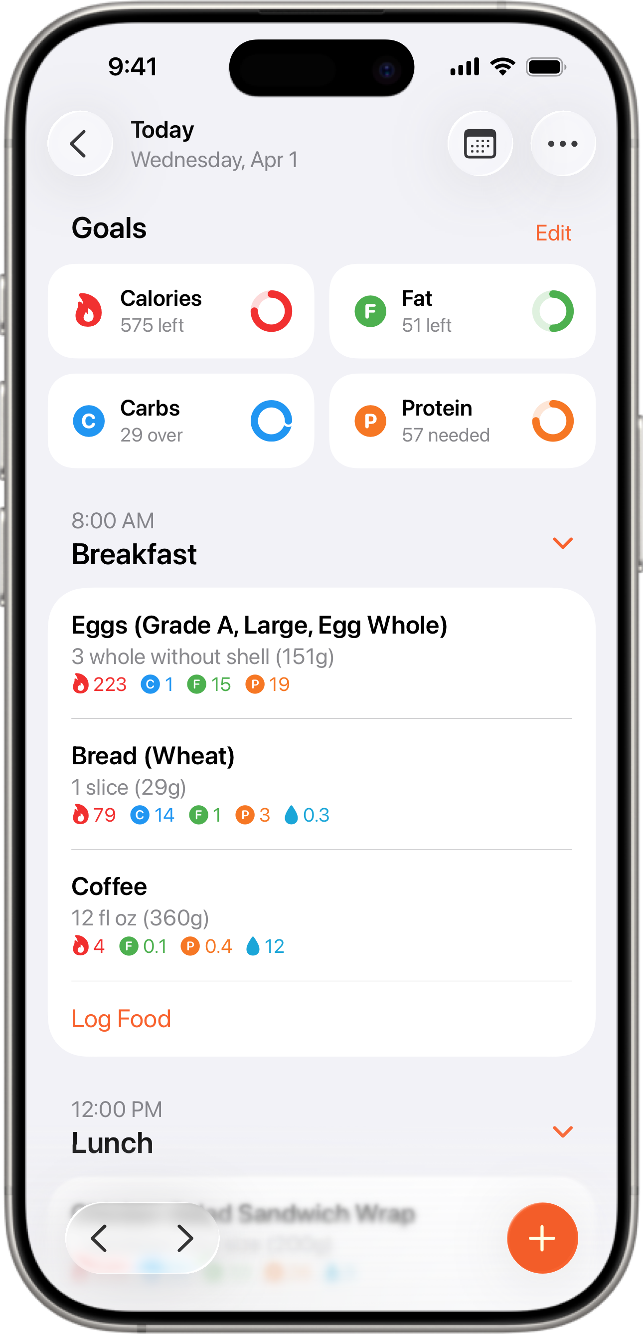 Foodnoms iPhone screenshot